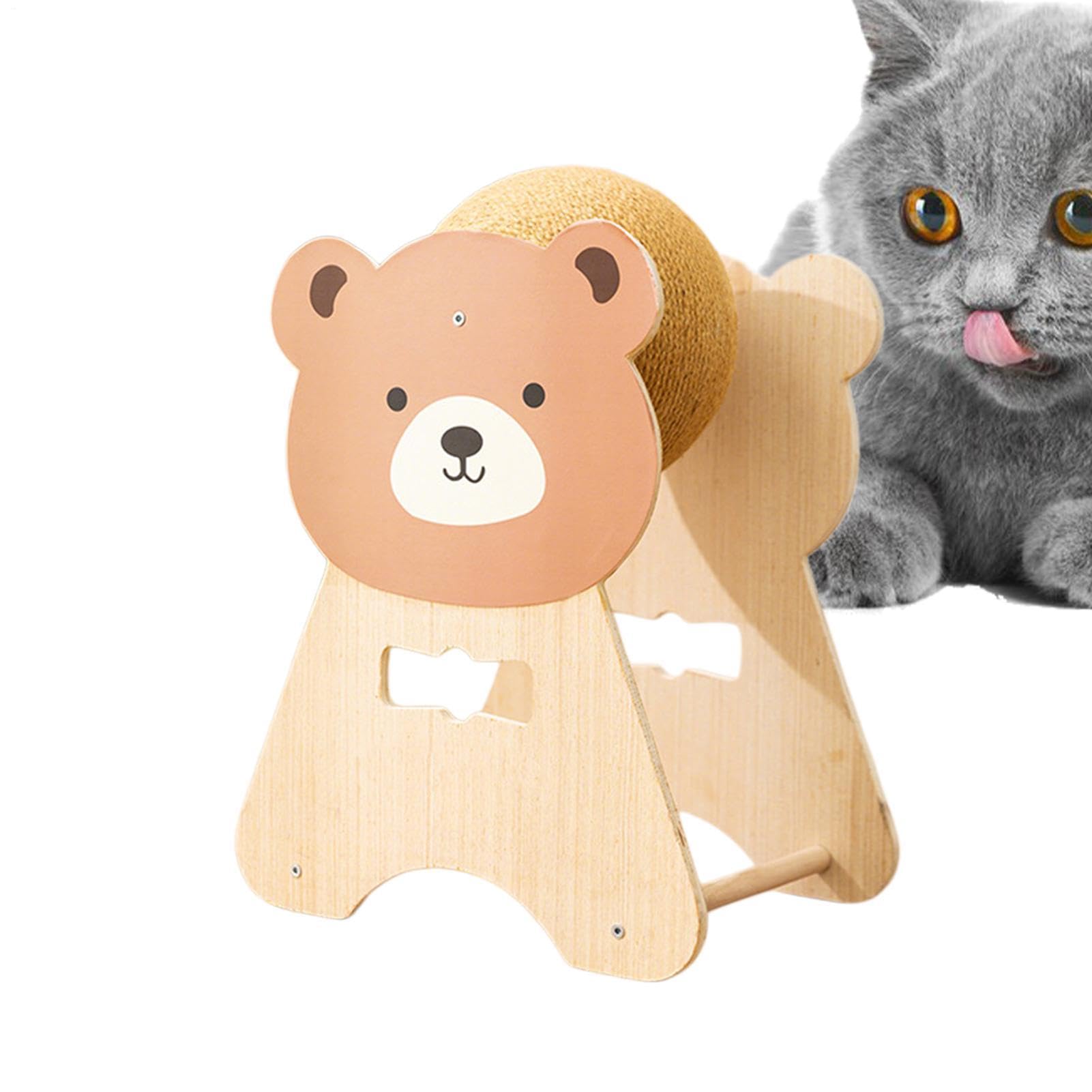 Pelota Rascador para Gatos Suministros para Mascotas Interactivos de Sisal | Juguete Interactivo Interior para Gatitos Para Gatos Pequeños Medianos Grandes y Crías, Juego en Salón H
