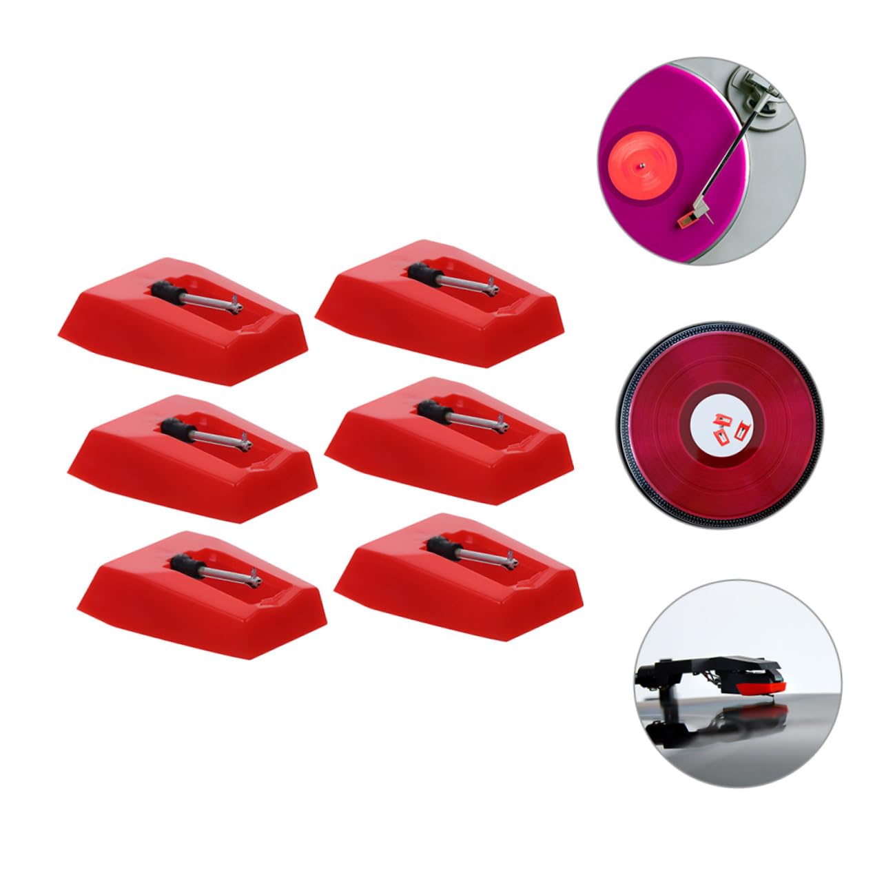 HEMOTON 5 Set Di Stilo Di Ricambio Per Giradischi in Vinile Universale Adatto Per Aghi Per Giradischi Registrazione Del Suono Stabile 6 Pezzi*5