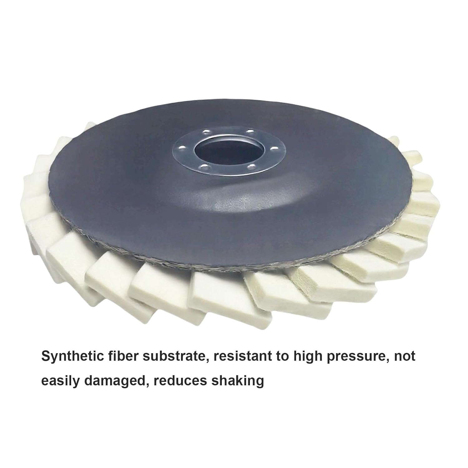 5 Pcs Wool Felt Flap Polishing Discs, Corrugated Buffing Wheel Pad for Angle Grinder Stainless Steel, Aluminum Metal Surface Finishing Restoration Kit