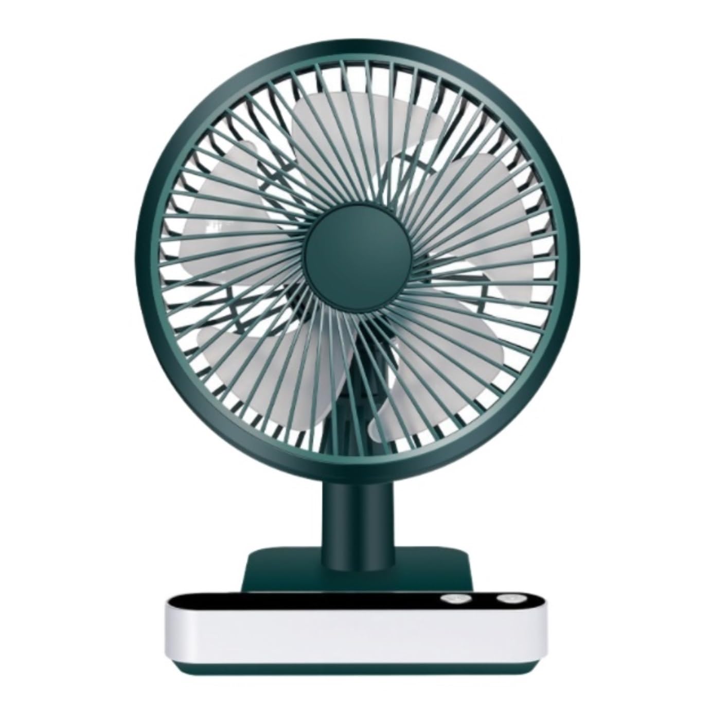 Ventilateur de bureau vert avec affichage LED intérieur