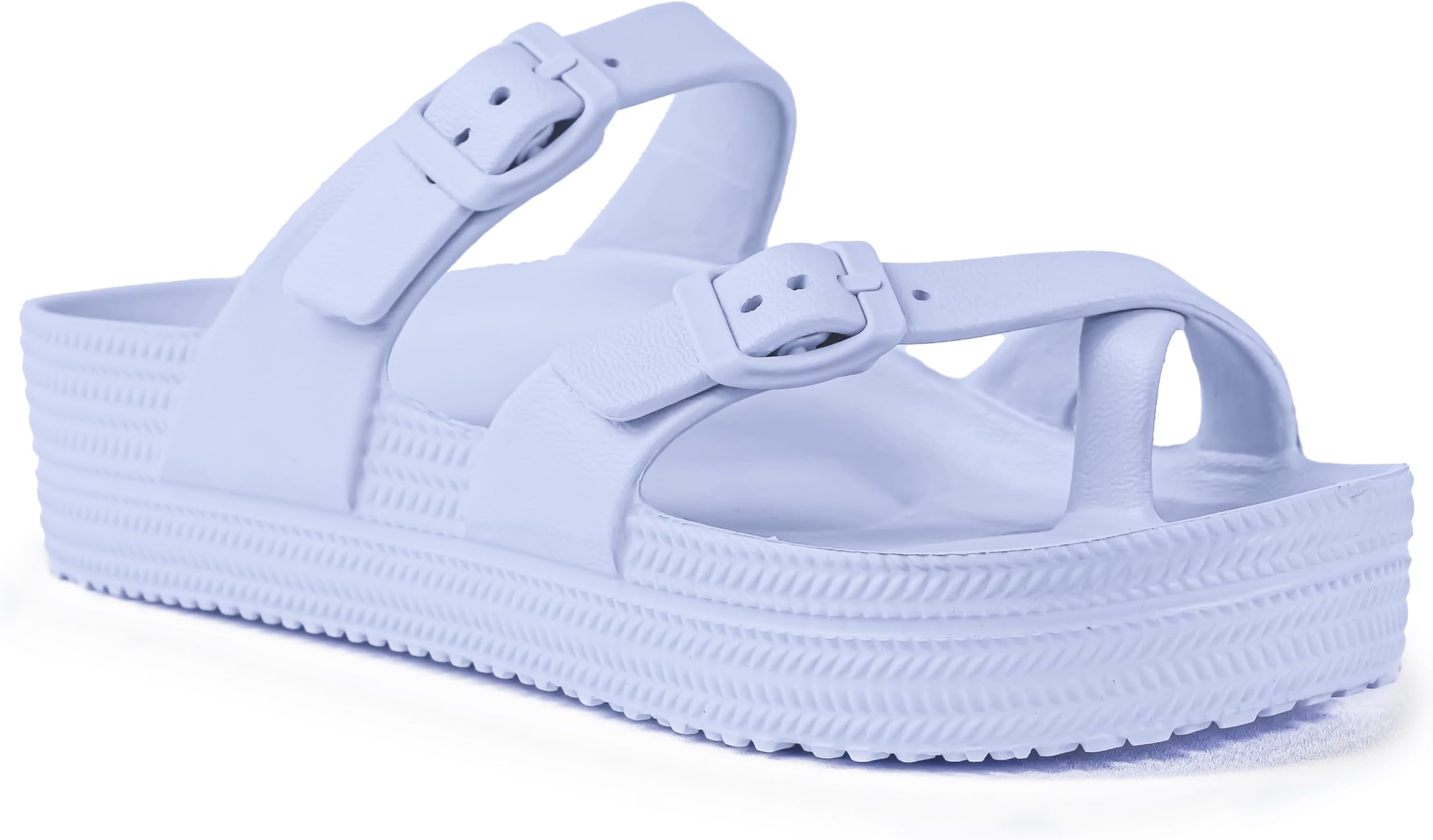 Women Sandals Arch Support Comfortable Adjustable Buckles Beach Slides Lightweight Summer Sandals Platform Sandals Thick Padded