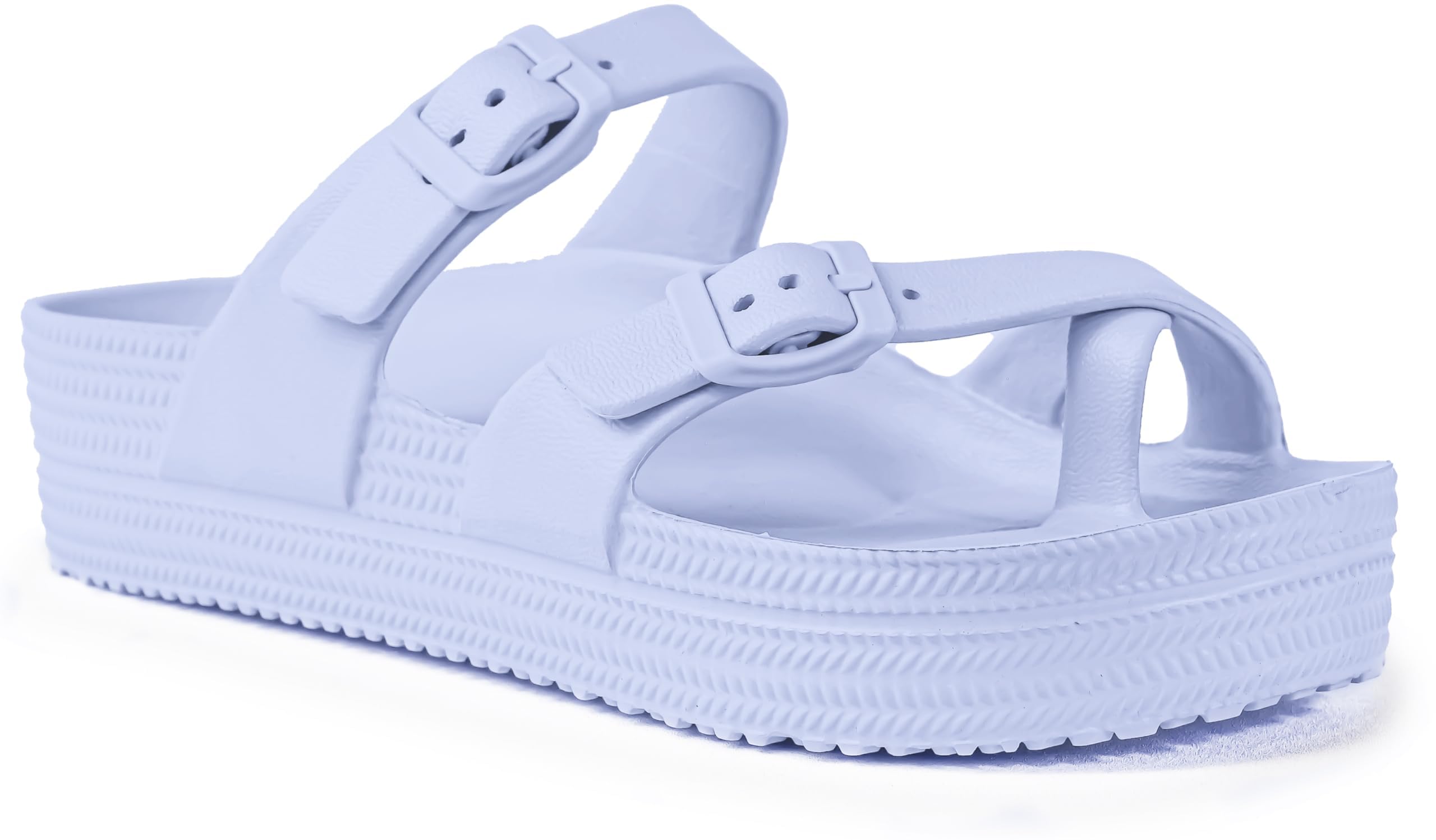Women Sandals Arch Support Comfortable Adjustable Buckles Beach Slides Lightweight Summer Sandals Platform Sandals Thick Padded
