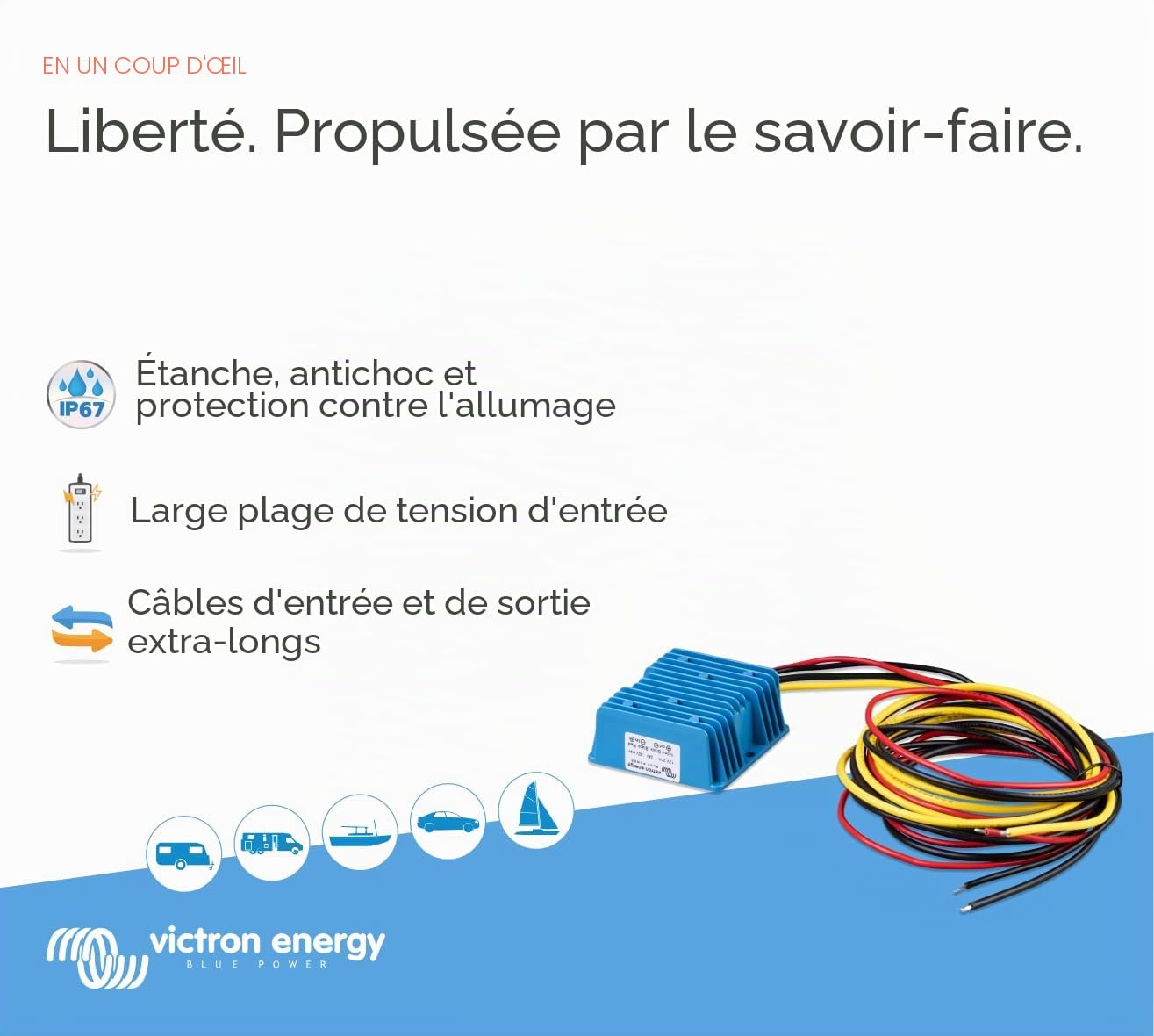 Victron Energy Orion IP67 24/12 Volts 20 A Convertisseur CC-CC Non Isolé