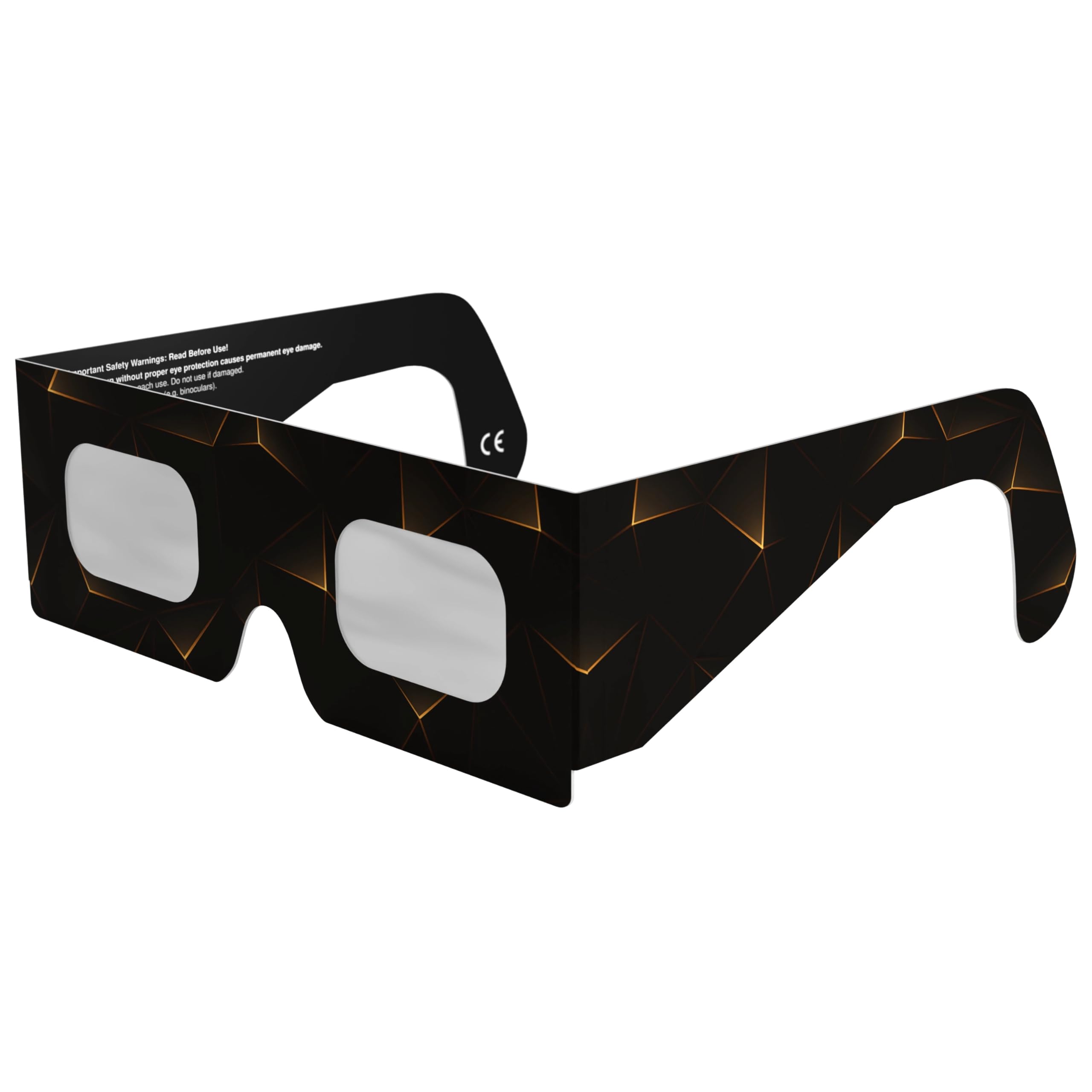Solar Eclipse Glasses ISO 12312-2 CE Certified | Safe Solar Viewing Glasses UK | Paper Cardboard Frame | Total Solar Eclipse August 2026 | Made in EU | 1 Pack | Goldline โ image 1
