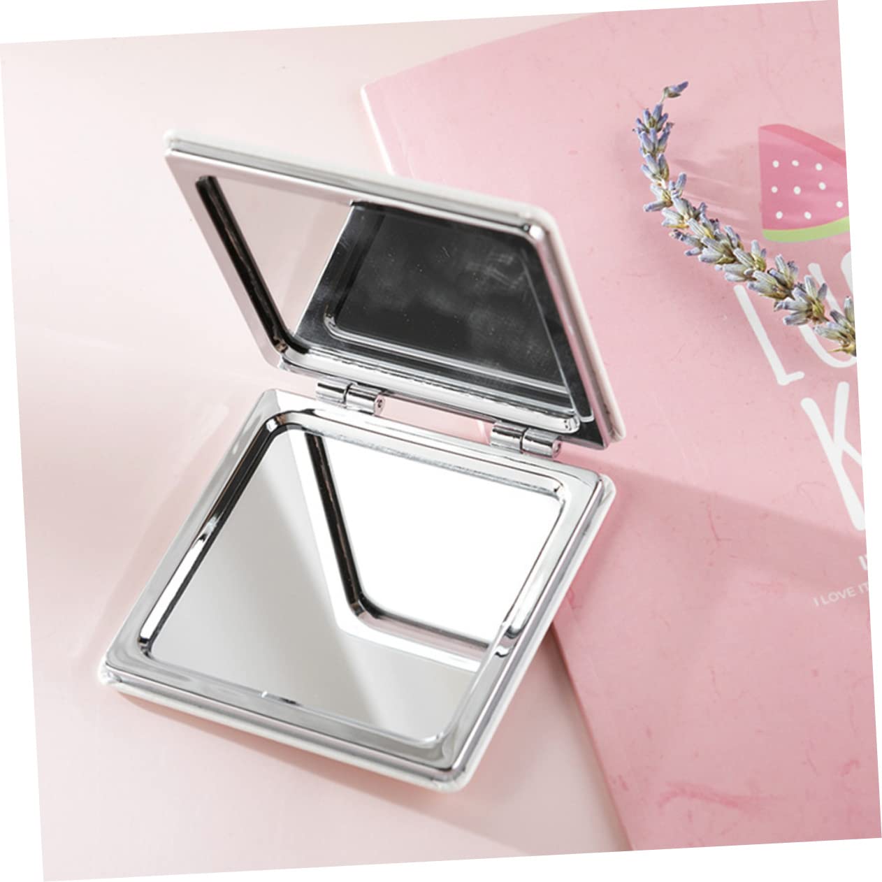 MAGICLULU 5 Specchietti Compatti in Pelle Pu Mini Specchietti Portatili Laterali Per Il Trucco Per Borsa Da Viaggio Uso Quotidiano