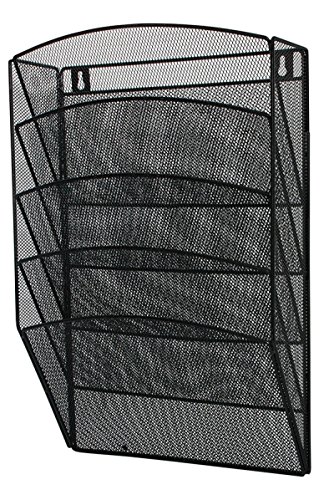 Corbeille 5 cases Q-Connect 939923 en maille métallique noire robuste et durable