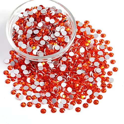 Image of Beadsland Flat Back Crystal Rhinestones Bulk, Orange, SS12, 14400pcs