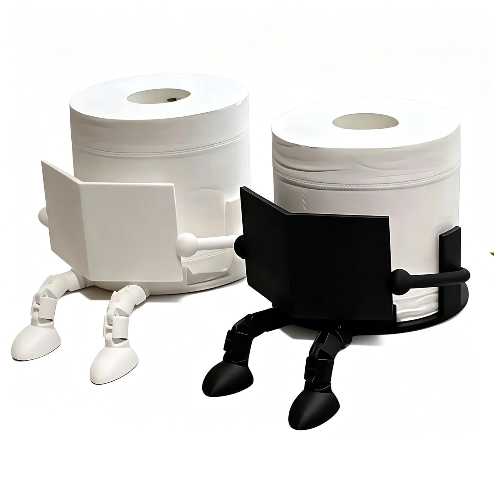 seimeinoki トイレットペーパー 収納 2個入 トイレットペーパー収納ラック ホルダー 自立式 可愛い 面白い トイレ 収納ラック ペーパーディスペンサー バスルーム リビング飾り