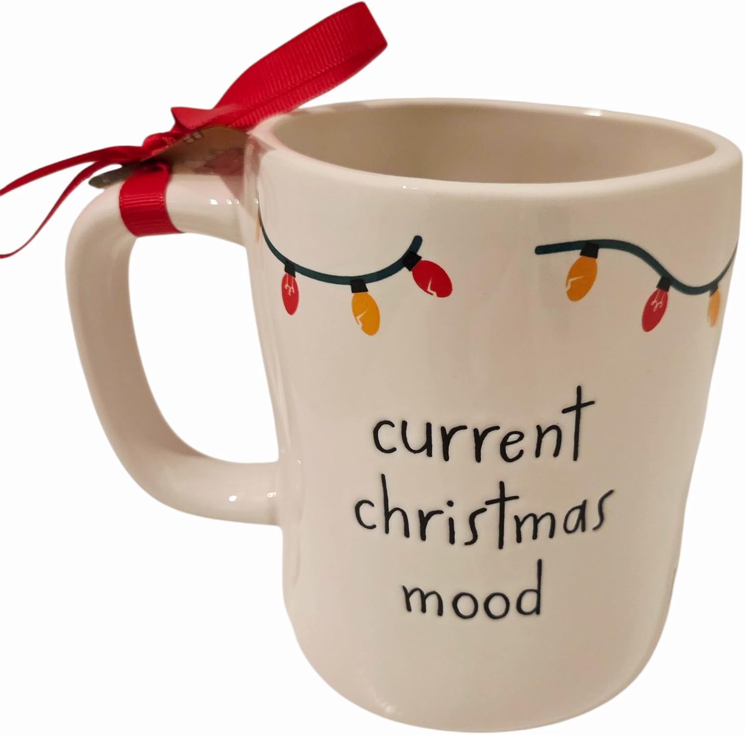 Rae Dunn Peanuts Current christmas mood ceramic coffee Mug. Puffer Jacket Christmas mug. Double sided.
