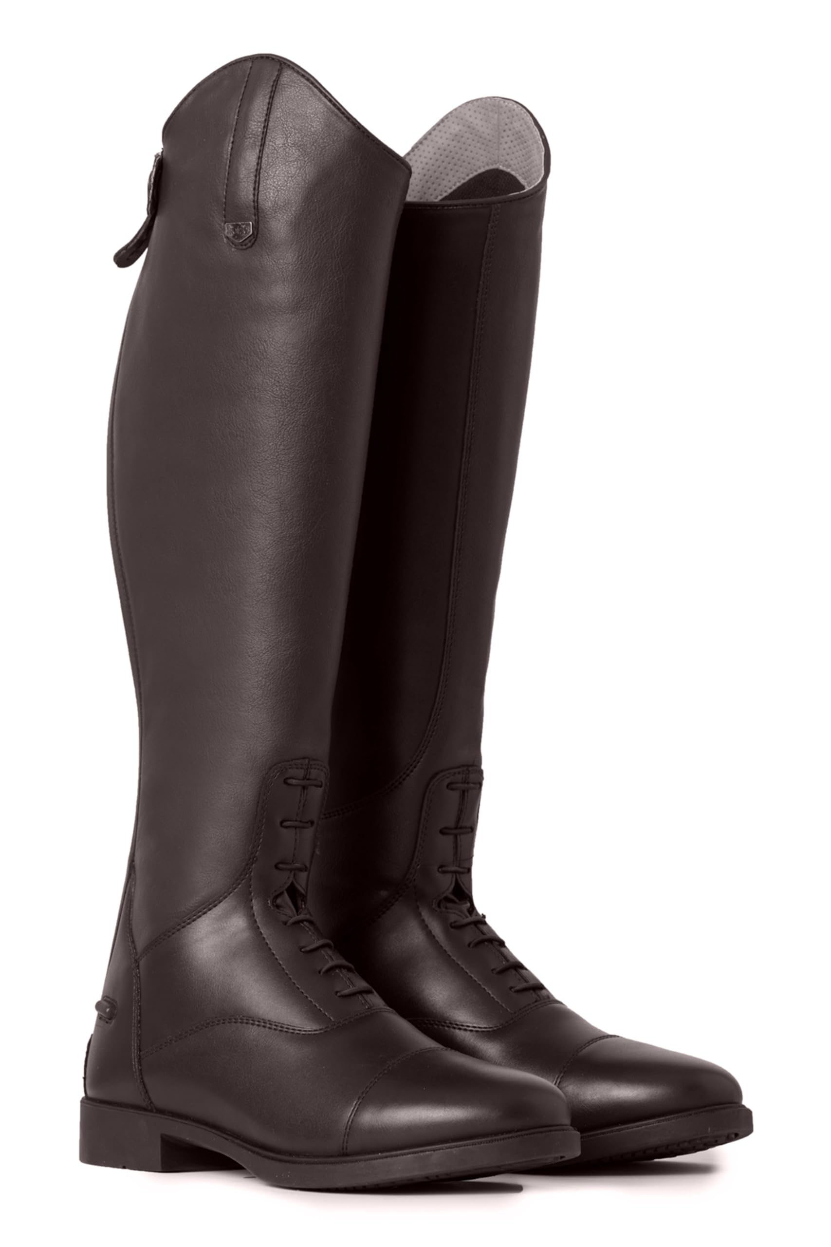 HORZE Rover Women's Synthetic Leather Classic Tall Field Riding Boots | Water-Resistant with Laces and Rear Zipper