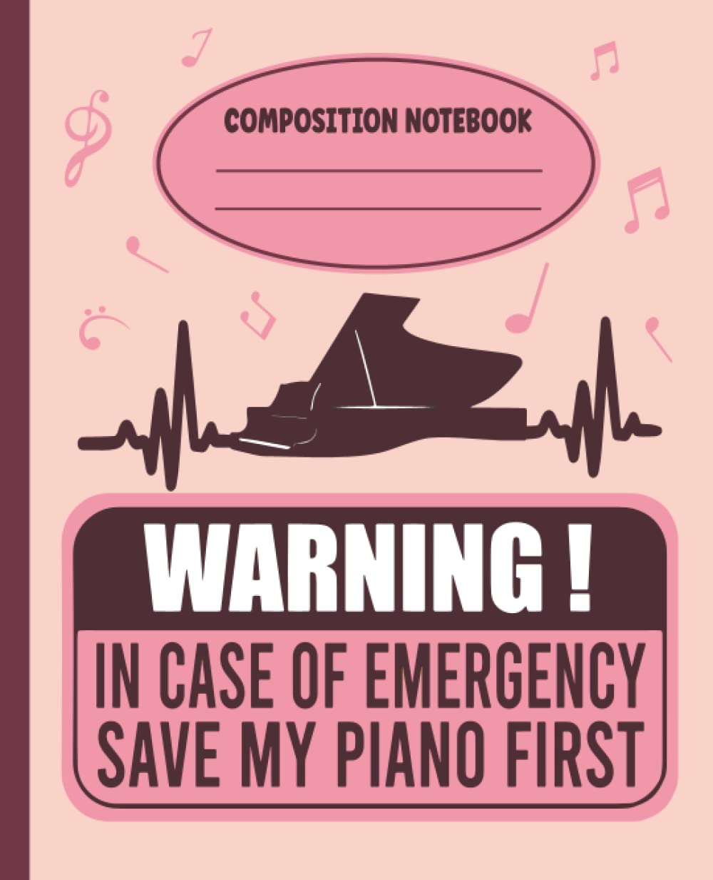 Cahier de notes musique amusant, une idée cadeau idéale pour femme pianiste et jeune fille