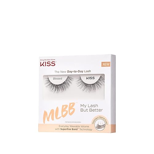 Miniatura 2 de KISS MLBB My Lash But Better Everyday - Pestañas postizas de volumen con tecnología de banda superfina fáciles de aplicar reutilizables libres de