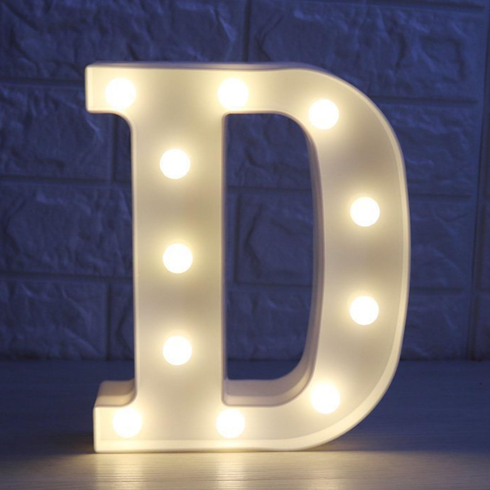 Marquee Letter Lights Sign Warm White LED Light Up Numbers 18th, 30th, 50th Birthday Party for Home Party Wedding Decoration (Color : Letter D, Size : 22.5cm/8.85in)