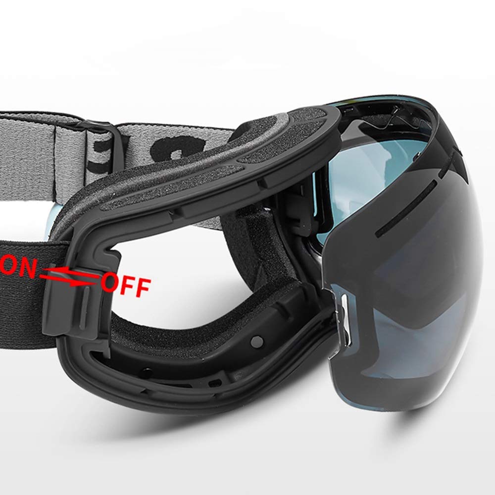 Zimowe gogle narciarskie outdoorowe dwuwarstwowe gogle narciarskie odporne na promieniowanie UV przeciwmgielne odpowiednie do snowboardu i wspinaczki na skuterach śnieżnych odporne na