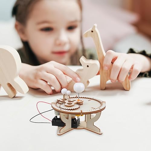 Miniatura 5 de Kit de modelo de sistema giratorio Sistema orbital alrededor del tallo del sol Montaje de juguete DIY Modelo Científico Kit para Lunar