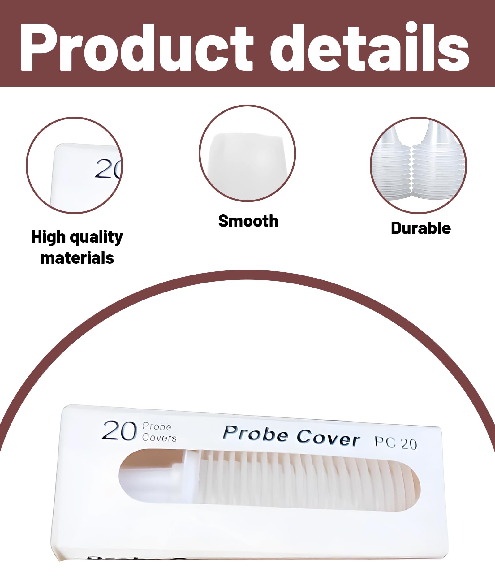 20 Pcs Disposable Probe Covers for Thermometer, Ear Thermometer Covers, Hygienic Use Temperature Monitoring Accessories - Image 2 thumbnail