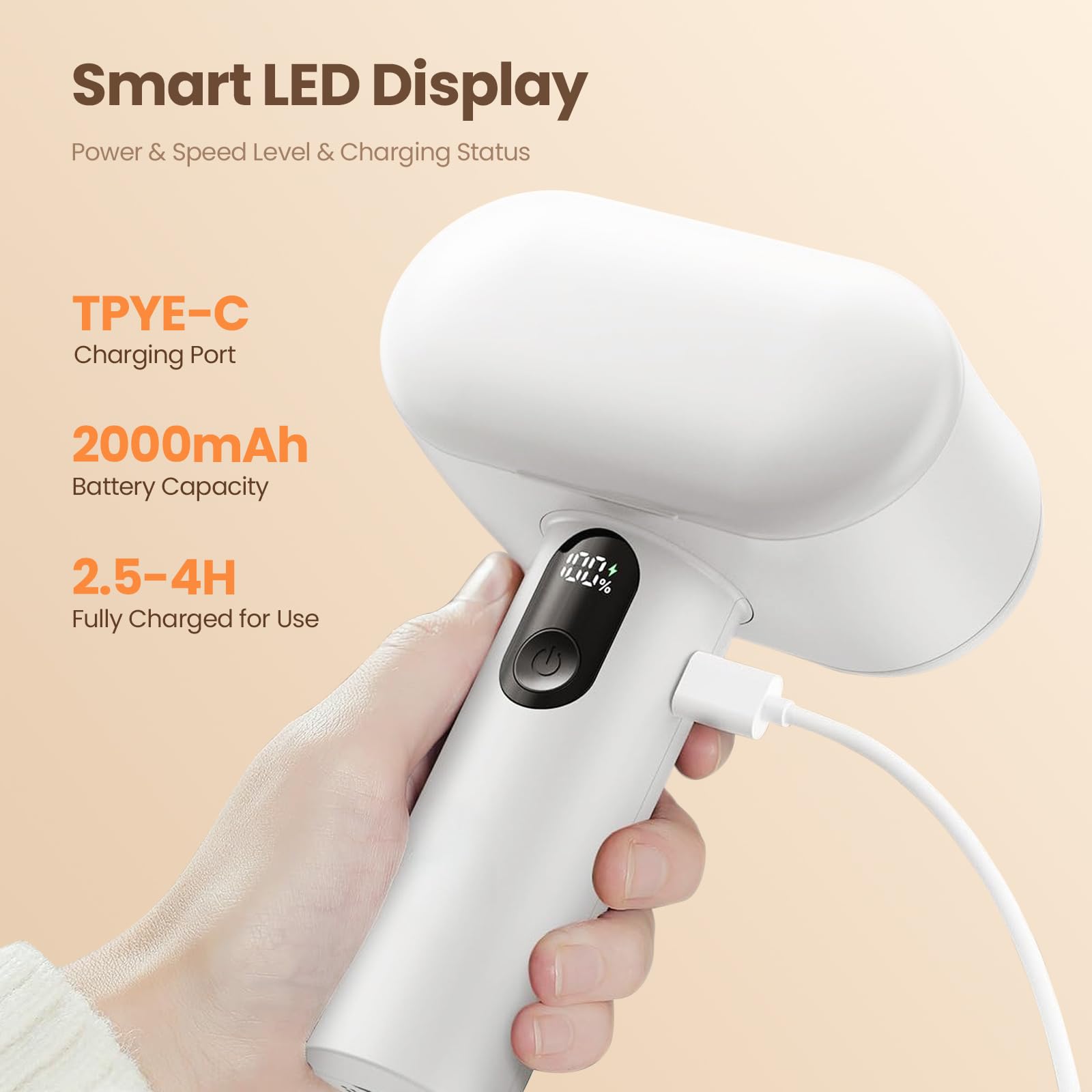 Mosthink Rasoio elettrico 2 in 1, per rimuovere pelucchi e pelucchi a doppia testa, per vestiti, divani, mobili, rimozione pelucchi a 3 velocità, rasoio per maglioni con display a LED, ricaricabile di