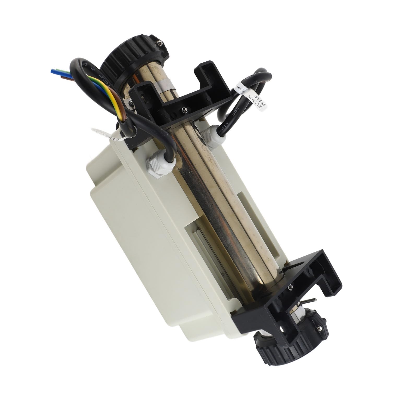 Alomejor Calentador de Piscina Eléctrico con Potente Capacidad de Calefacción para Bañera de Hidromasaje, Termostato de 2,7 a 3,3 KW, Acero Inoxidable, 220-240V