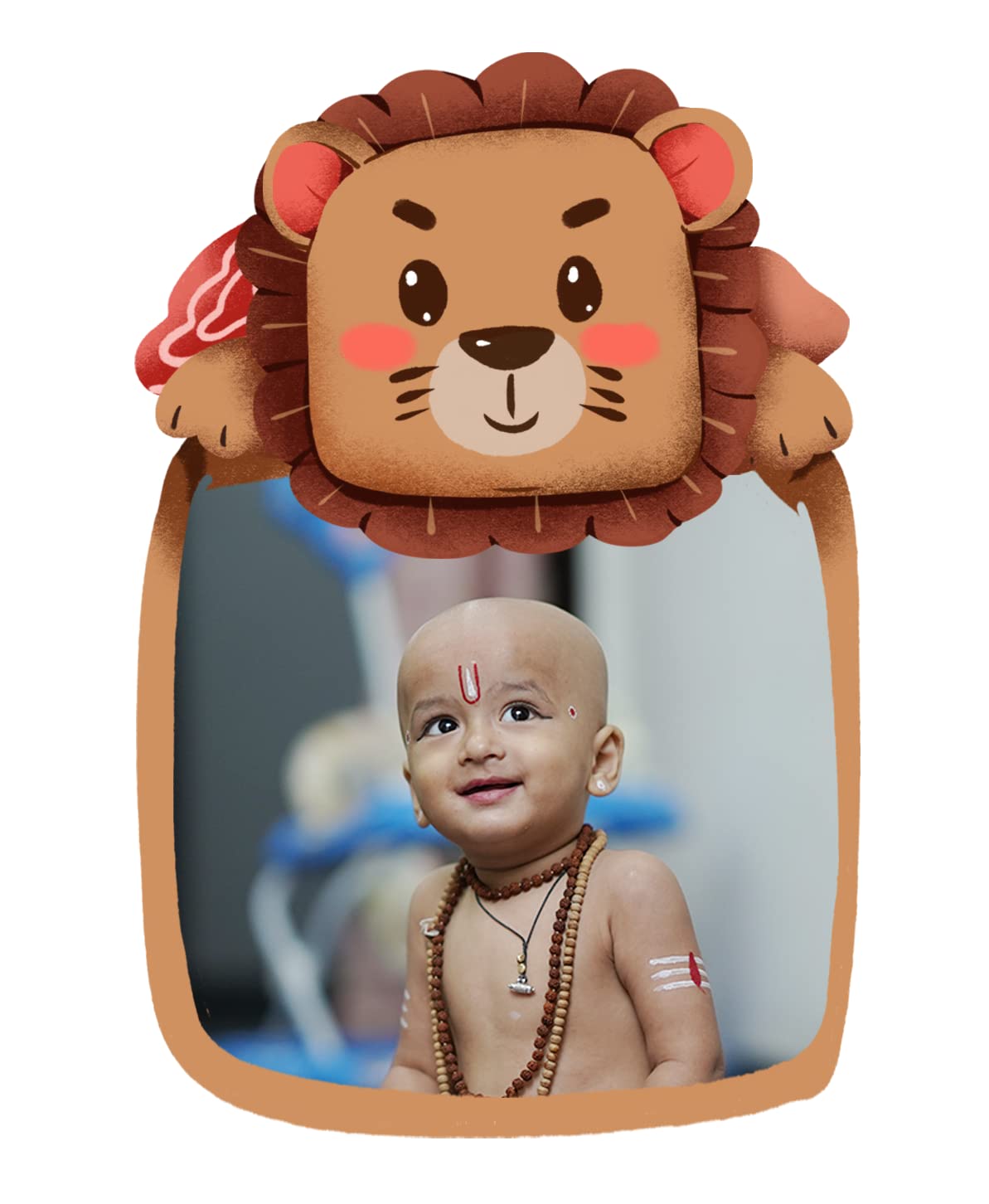 Deep Print Mart Acrylic Personalized Photo Fridge Magnet Size 3 x 4 Inch (Frame 05)