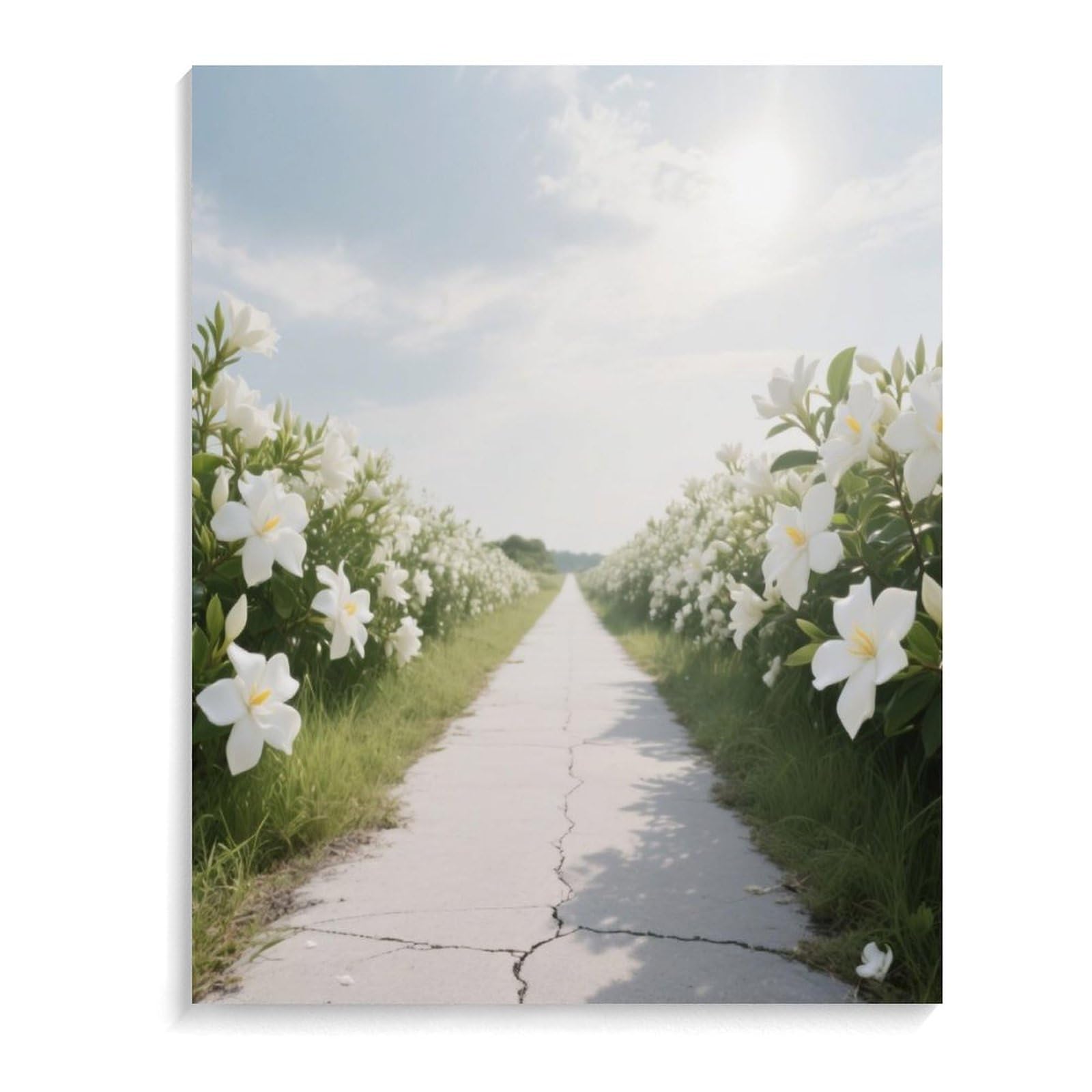 KOAYUBFC Gardenia Malen nach Zahlen Kit für Erwachsene Anfänger Erwachsene Malen nach Zahlen Kits auf Leinwand DIY Acryl Ölfarben Malerei mit Pinseln für Geschenk Home Wall Decor