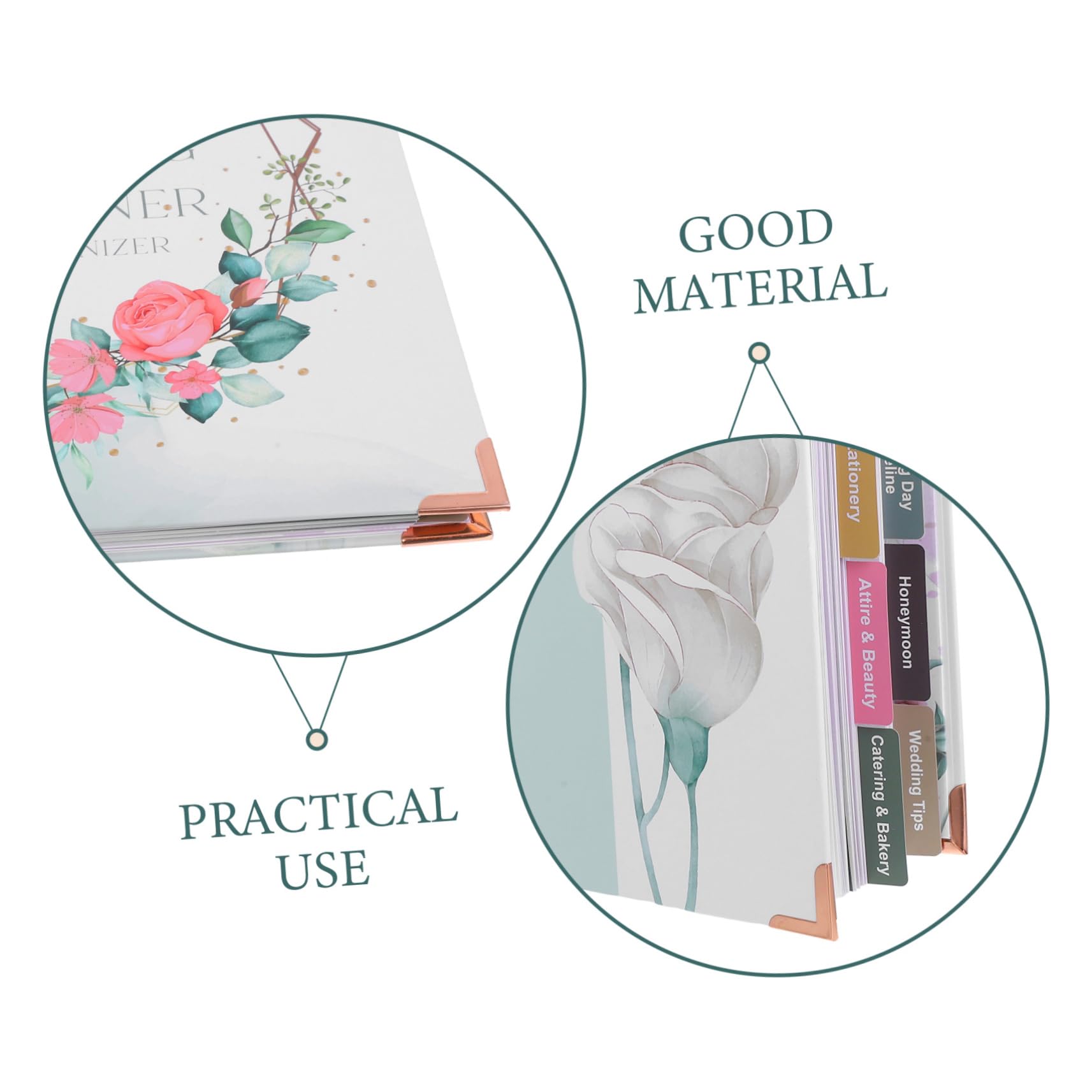 Sewroro Hochzeitsplaner Buch für Verlobte Paare Planungsbuch aus Papier mit Verlobungsbereich Notizbuch für Hochzeit und Antrag