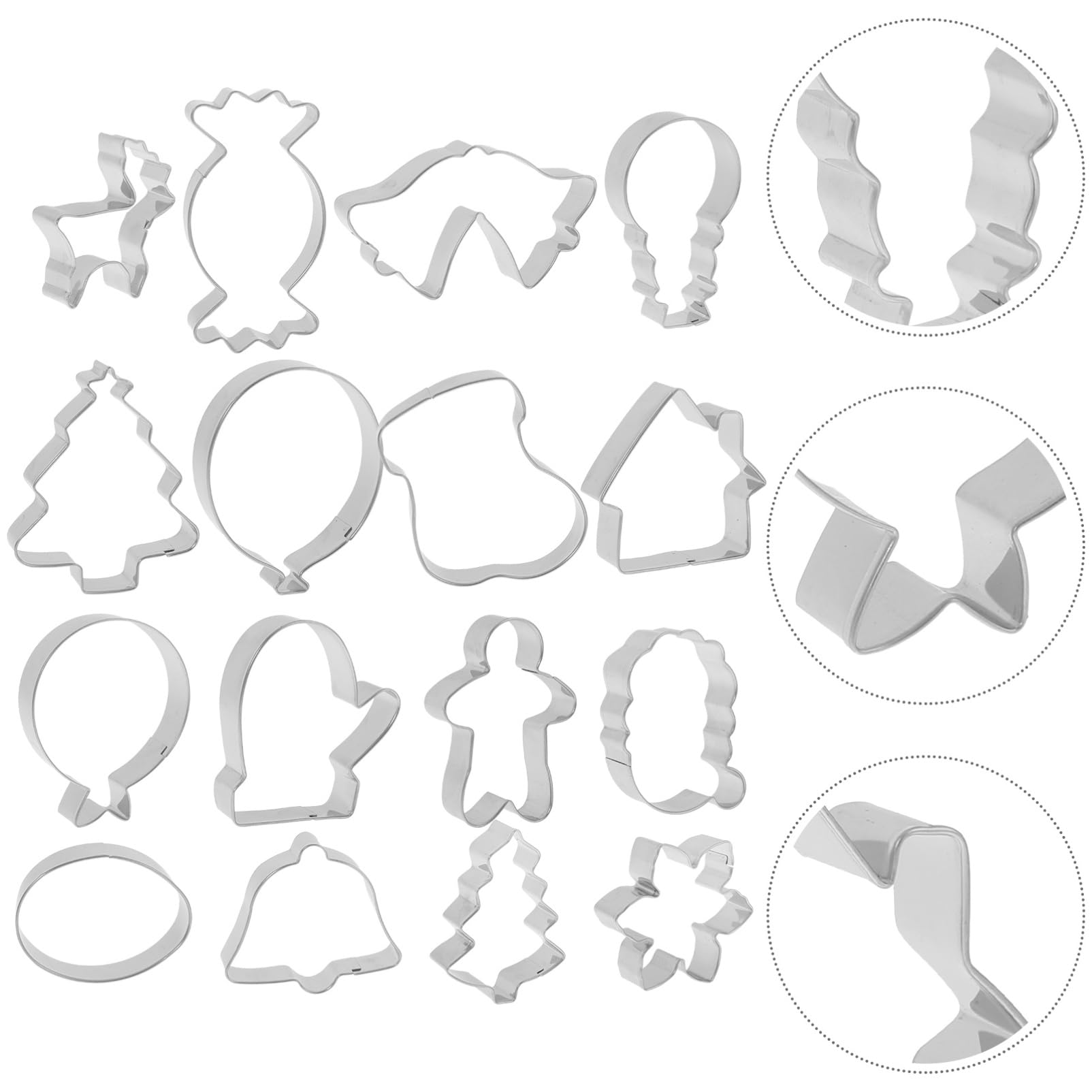 TOPBATHY Juego De 32 Moldes Navideños De Acero Inoxidable Para Galletas Y Fondant Para Hornear Y Decorar.