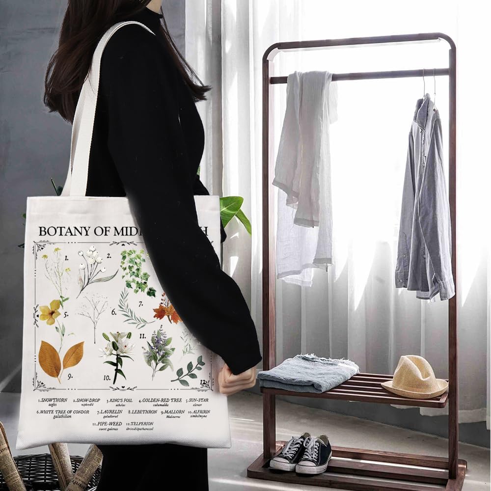 TGBJE Middle Herbology Tote Bag Game Inspired Gift Medicinal Herbs Theme Shoulder Bag - Image 5