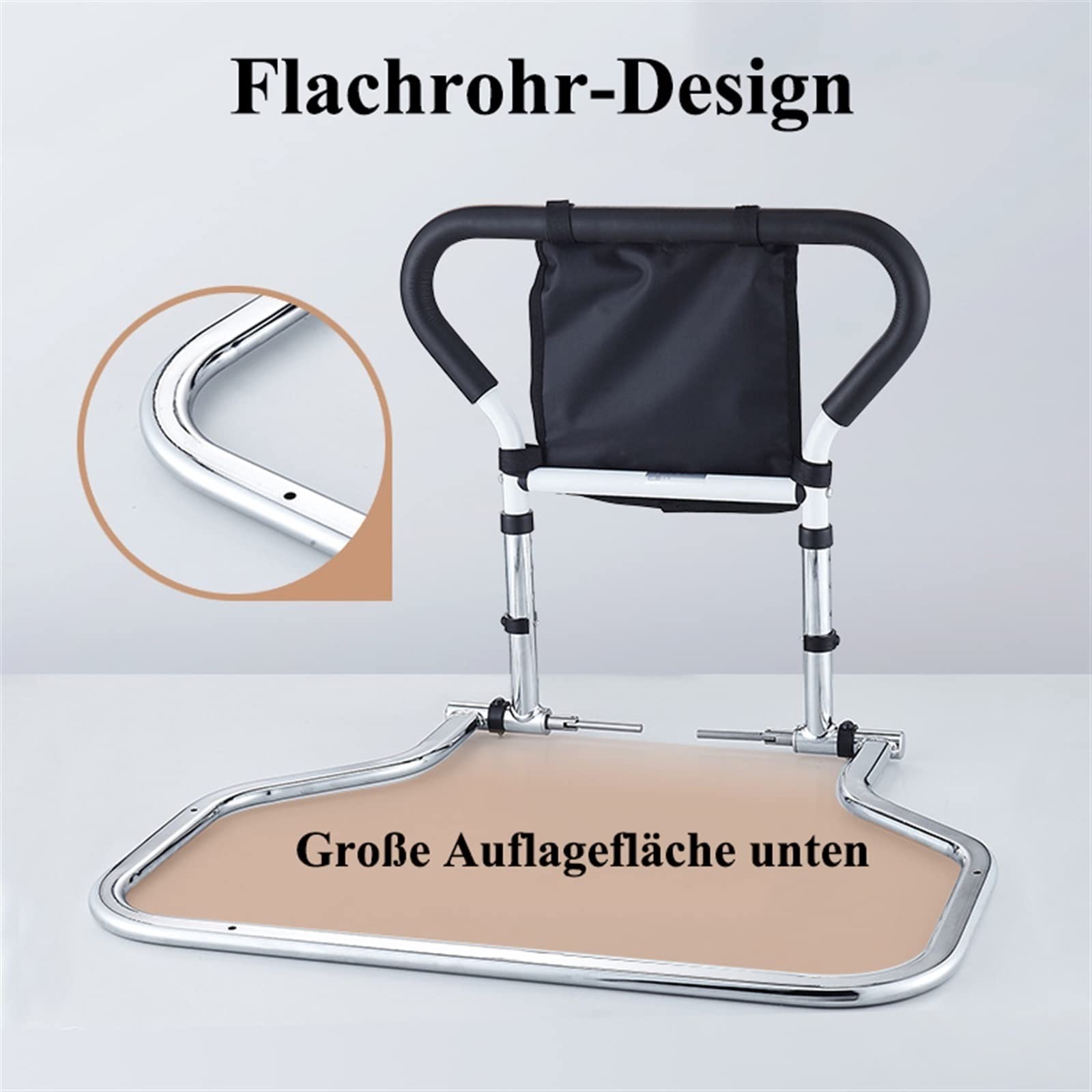 Faltbarer aufstehhilfe bettgriff am Tragbarer Bett Hilfsgriff,Sicherheit bettgeländer handlauf Bettgitter für ältere, Einfach zu Lagern, mit Aufbewahrungstasche