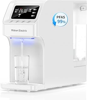 Waken Electric C11S Reverse Osmosis Water Filtration System Countertop 200oz Water Tank 4:1 Pure to Drain 8 Stage RO Filter No Installation for Home Apartment Condo RV