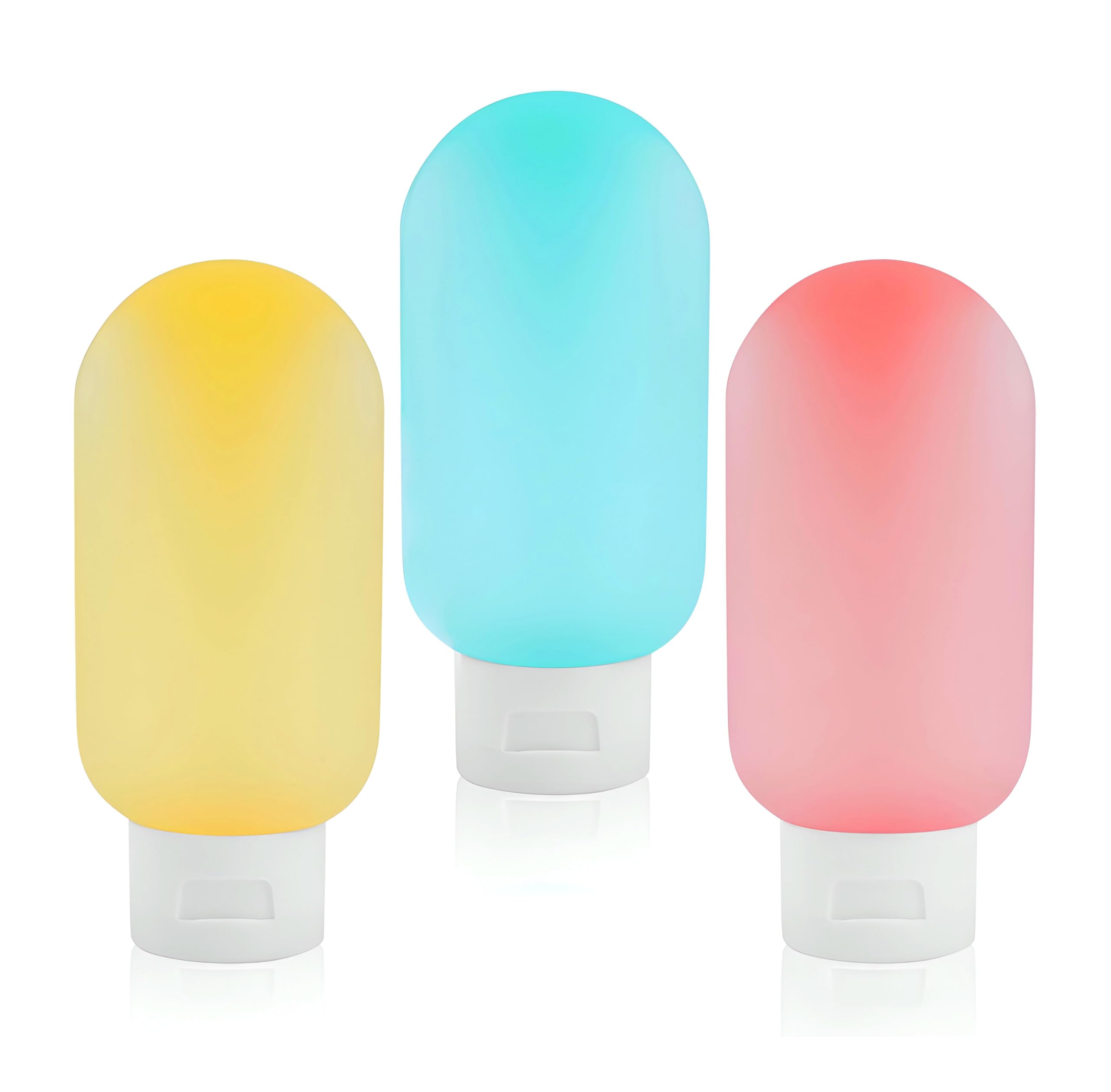 NFI essentials Pack of 3 Refillable Travel Bottles for Toiletries, 60ml Small Leak Proof Squeeze Bottles for Travel Essentials, Toiletry Containers with Lid for Shampoo, Body Lotion, Handwash-image-9