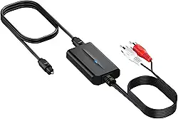 Conversor De Áudio Digital Para Analógico Dac De 192 Khz, Cabo Óptico De Áudio Digital Para Rca De 2,1 M, Conversor Spdif Para Rca Com Chipset De Amplificador De Áudio Integrado Para Hd
