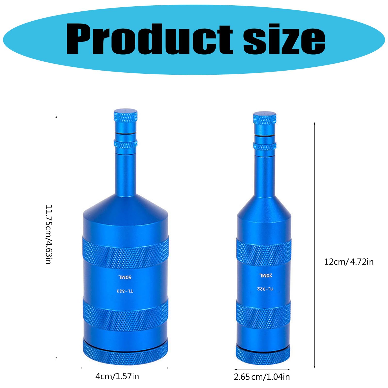 FANSHINUO Hydraulische Bremse Entlüftungswerkzeug | Ölspenderflasche Für Fahrrad & Motorrad | 20ml/50ml Aluminium