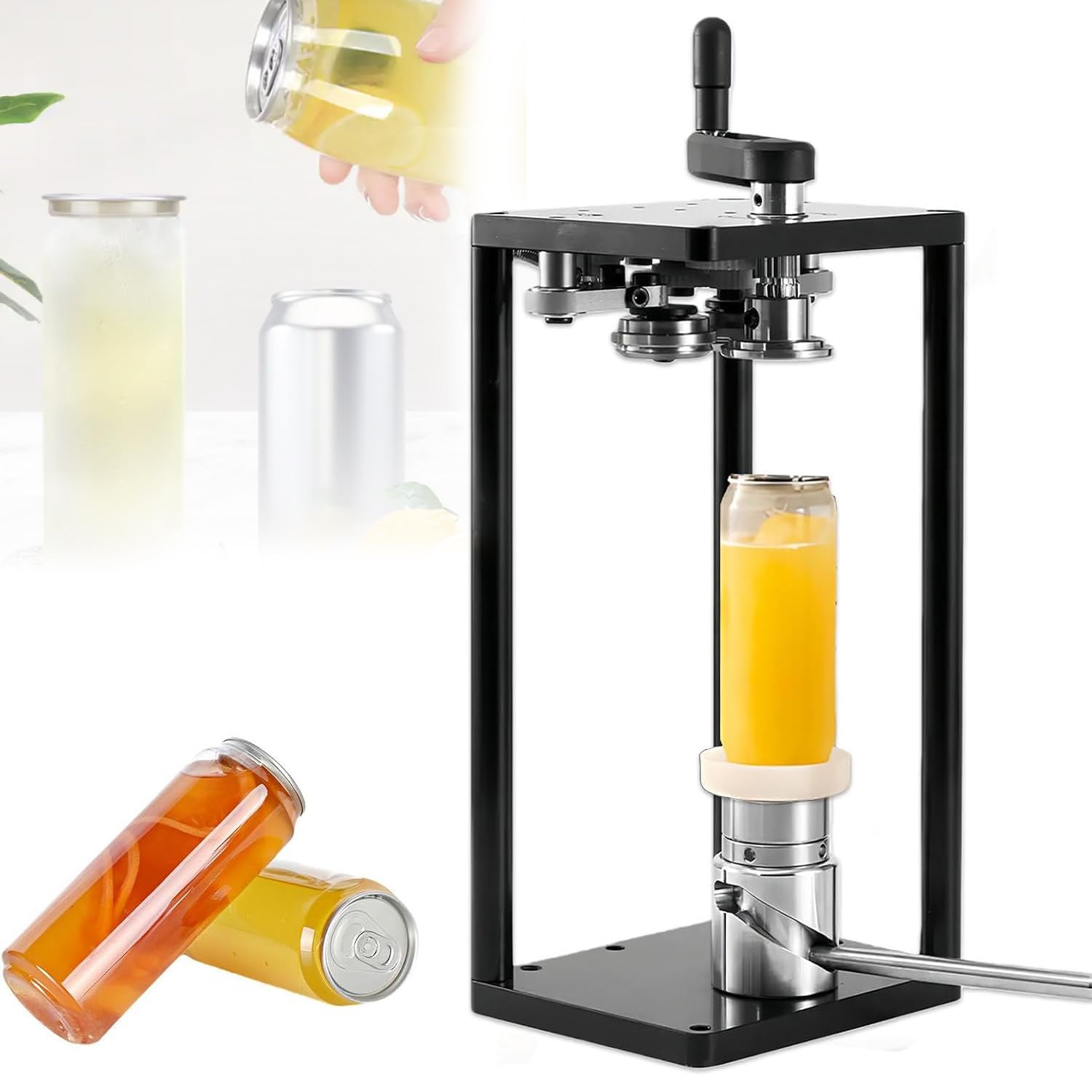 ZenHailure Manual Rotary Can Sealer,Commercial Beverage Can Sealer