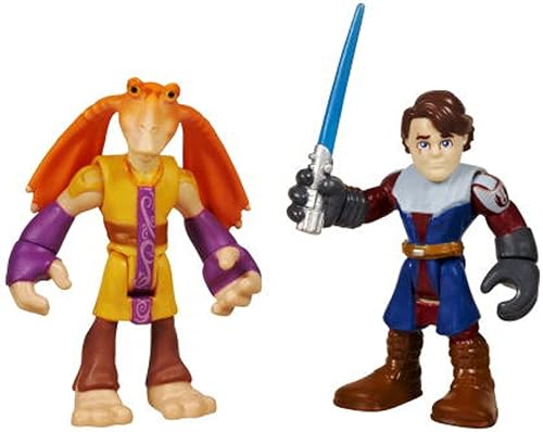 Miniatura 2 de Playskool Heroes, Star Wars, figuras de la Fuerza Jedi, Anakin Skywalker y Jar Jar Binks