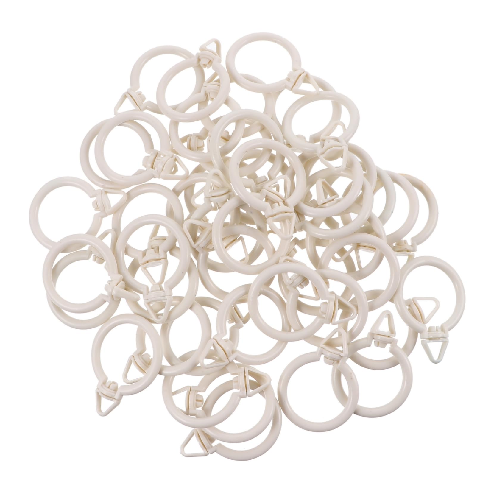 Ciieeo 48Pcs Roman Rings for Curtains Smooth Gliding Curtain Hooks Drapery Accessories for Shower Window French Curtains for Home Office Use