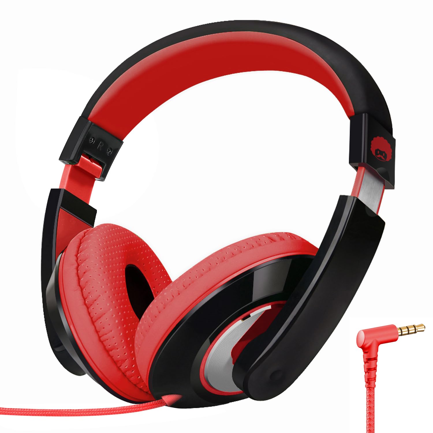 rockpapa Comfort Kids Headphones for School, Lightweight Foldable Portable Childs Boys Girls Teens Headphones Wired 3.5mm with 4.9ft Cord for Travel