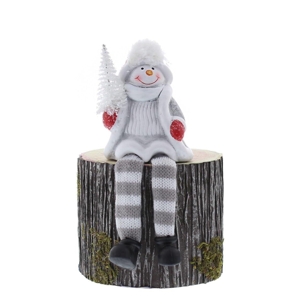 South Eastern Horticultural Multicolor Frosty Snowman Shelf Sitting Christmas Decoration 18Cm Grey/White