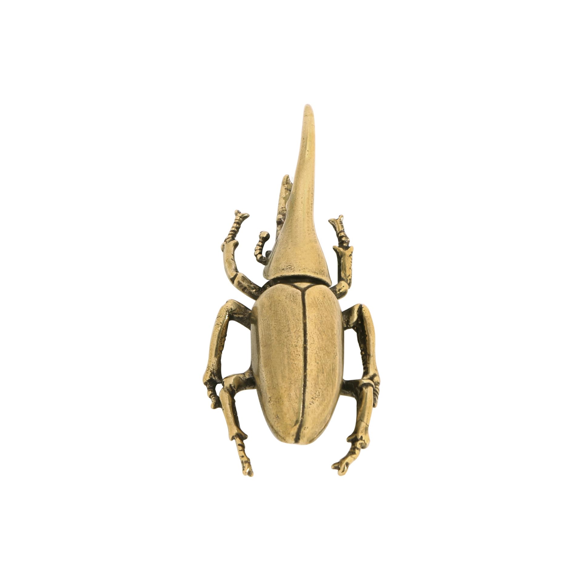 NGDFGR Brass Rhinoceros Beetle Miniature Statue,Metal Insect Scarab Model Sculpture Desktop Paperweight Ornament Home Bonsai Micro Landscape Decor Accessories
