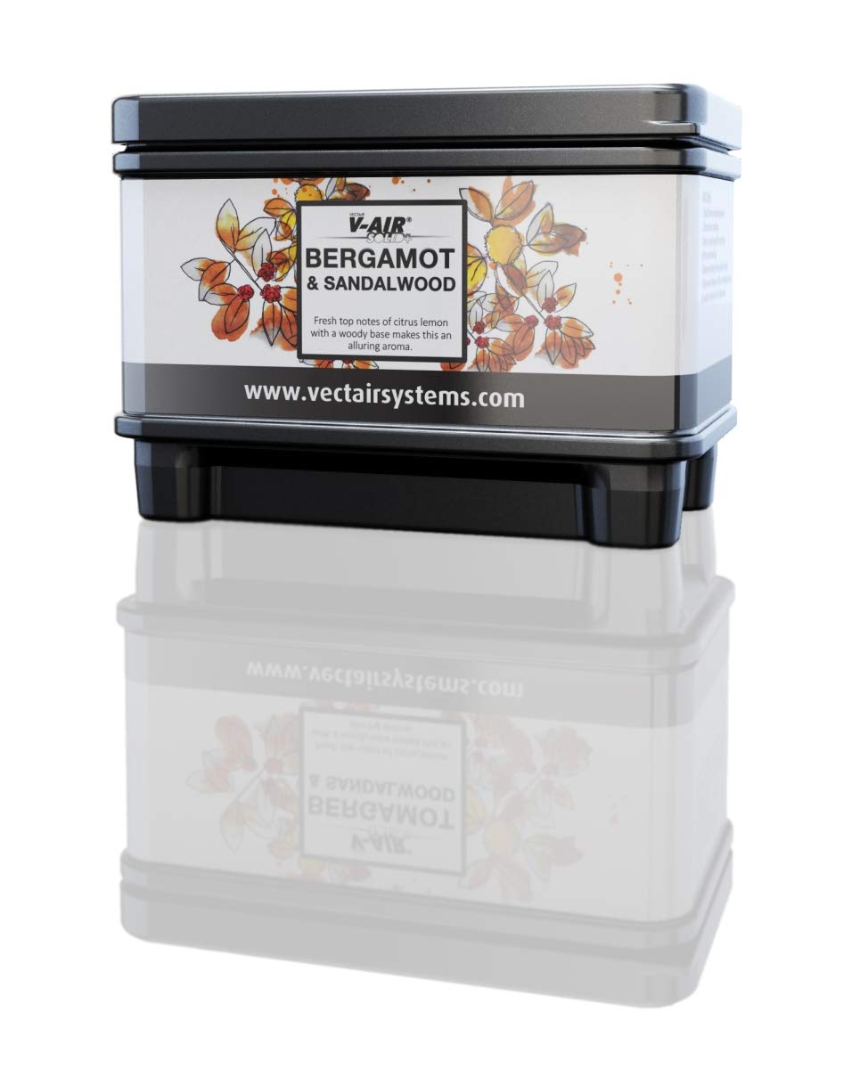 Vectair Systems V-SOLID BERG V-Air Solid Multi-Phasing Air Freshener Bergamot & Sandalwood, Case of 6
