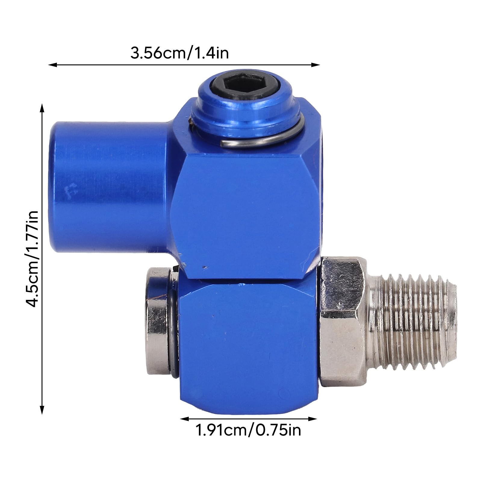 Fitting Rotation Tool 1/4 Inch 360 Degree Rotation 6-Piece 1/4 Inch Air Tool Swivel ...