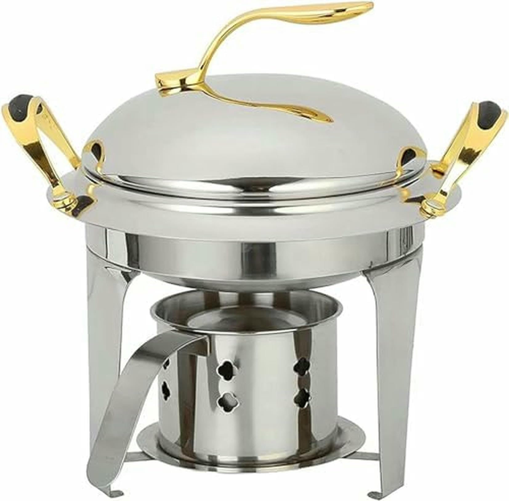 Chafer rond en acier inoxydable pour buffet ménager et maintien au chaud