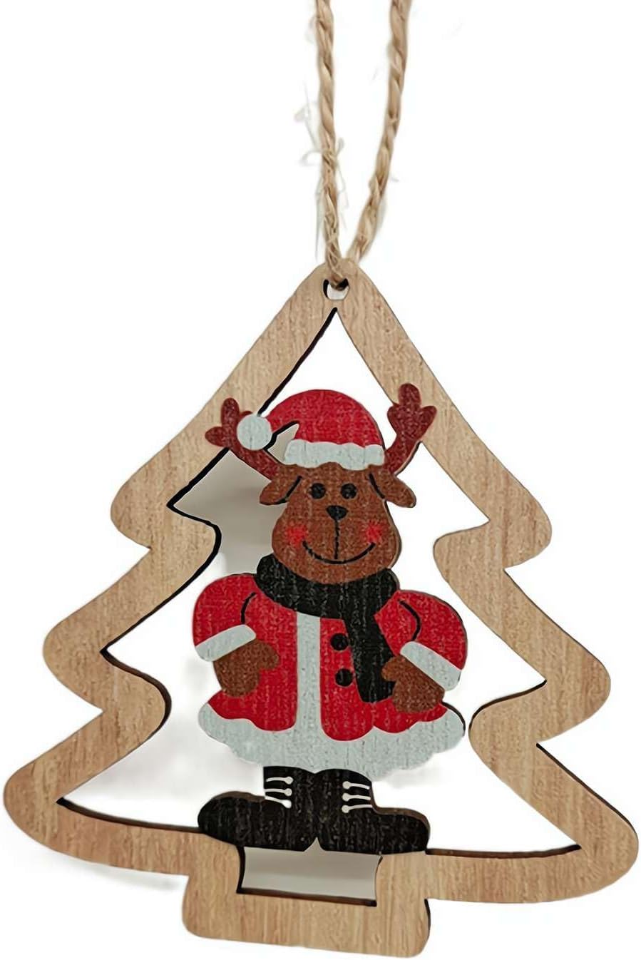 Mini Wooden Christmas Hanging Ornaments Small Christmas