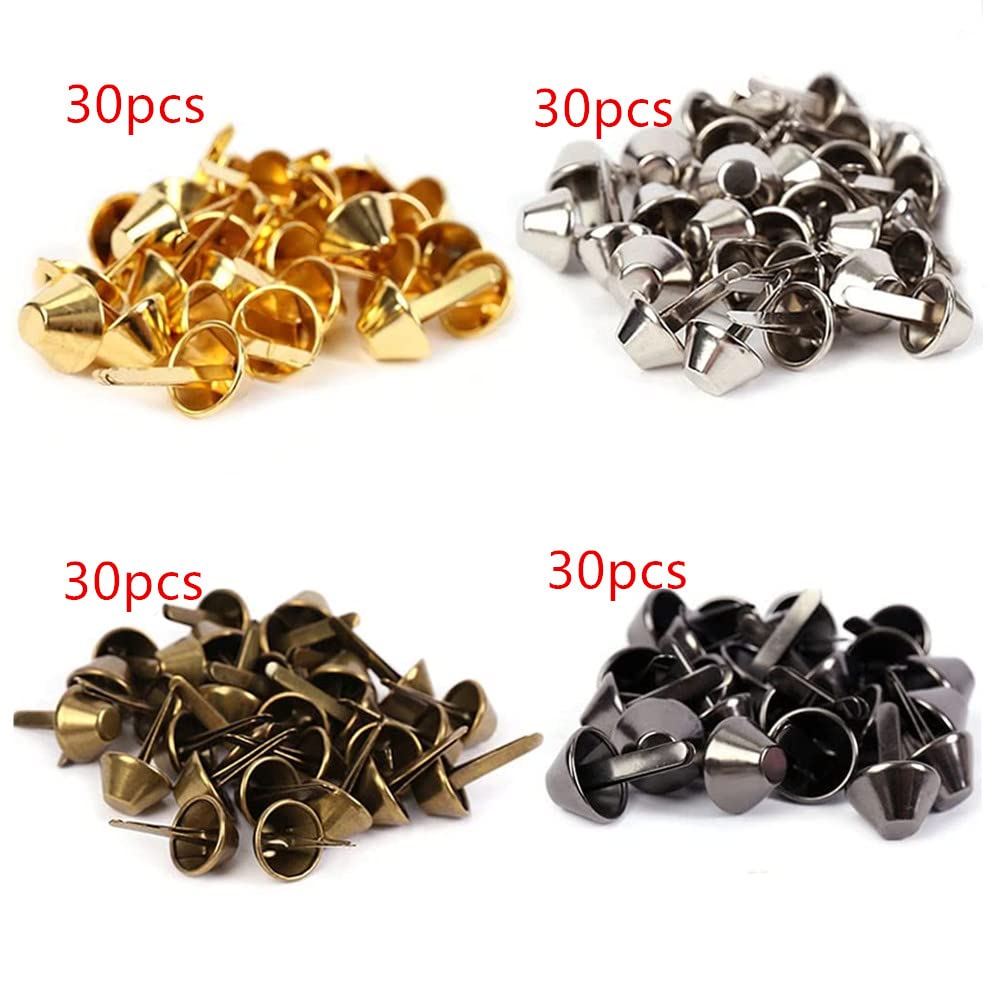 10 Piedini Borchie Per Borse - Rivetti Metallici 11x8mm Per Fai Da Te, Protezione E Decorazione - Foto 9