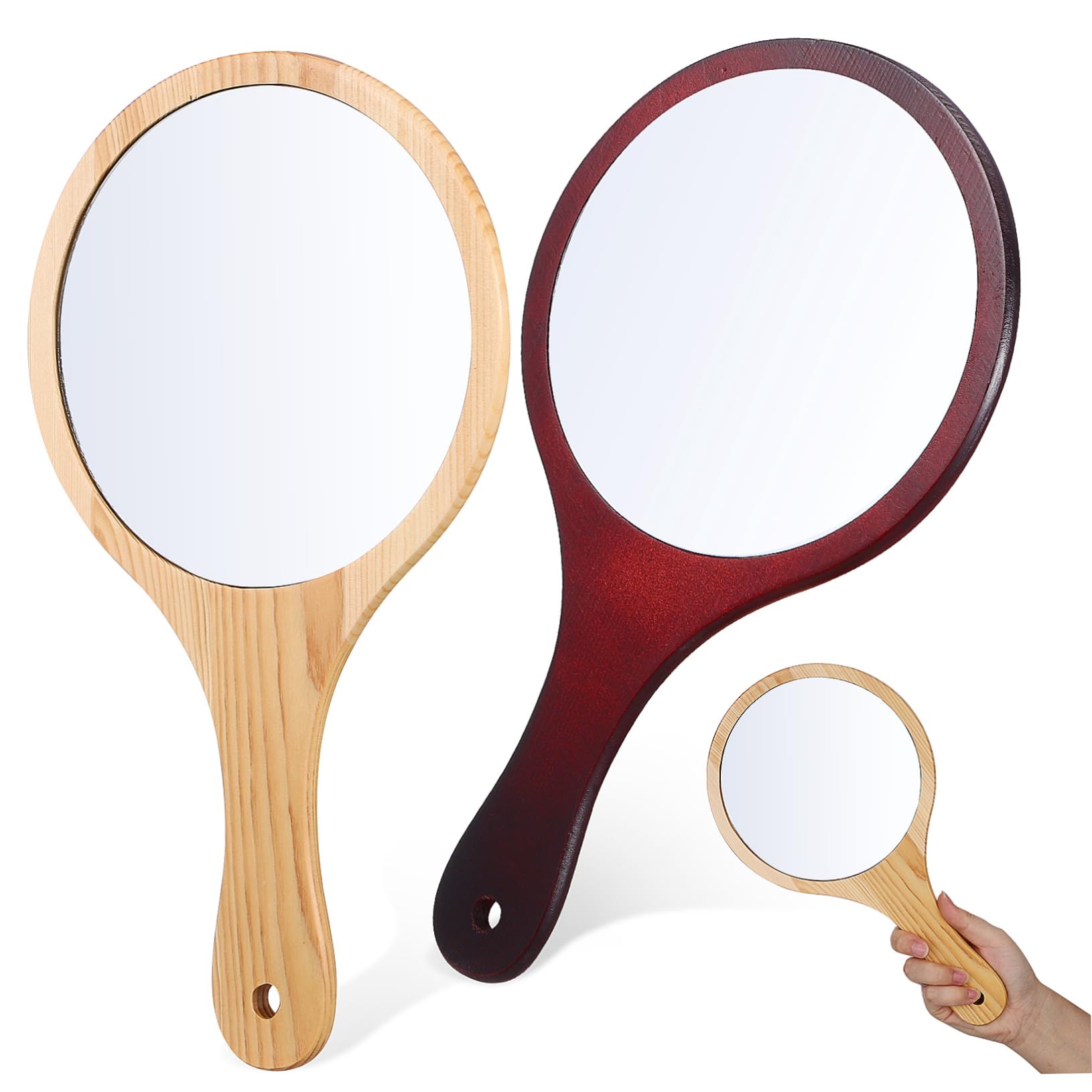 Miroir de voyage plat en bois - Votre allié maquillage et rasage en déplacement