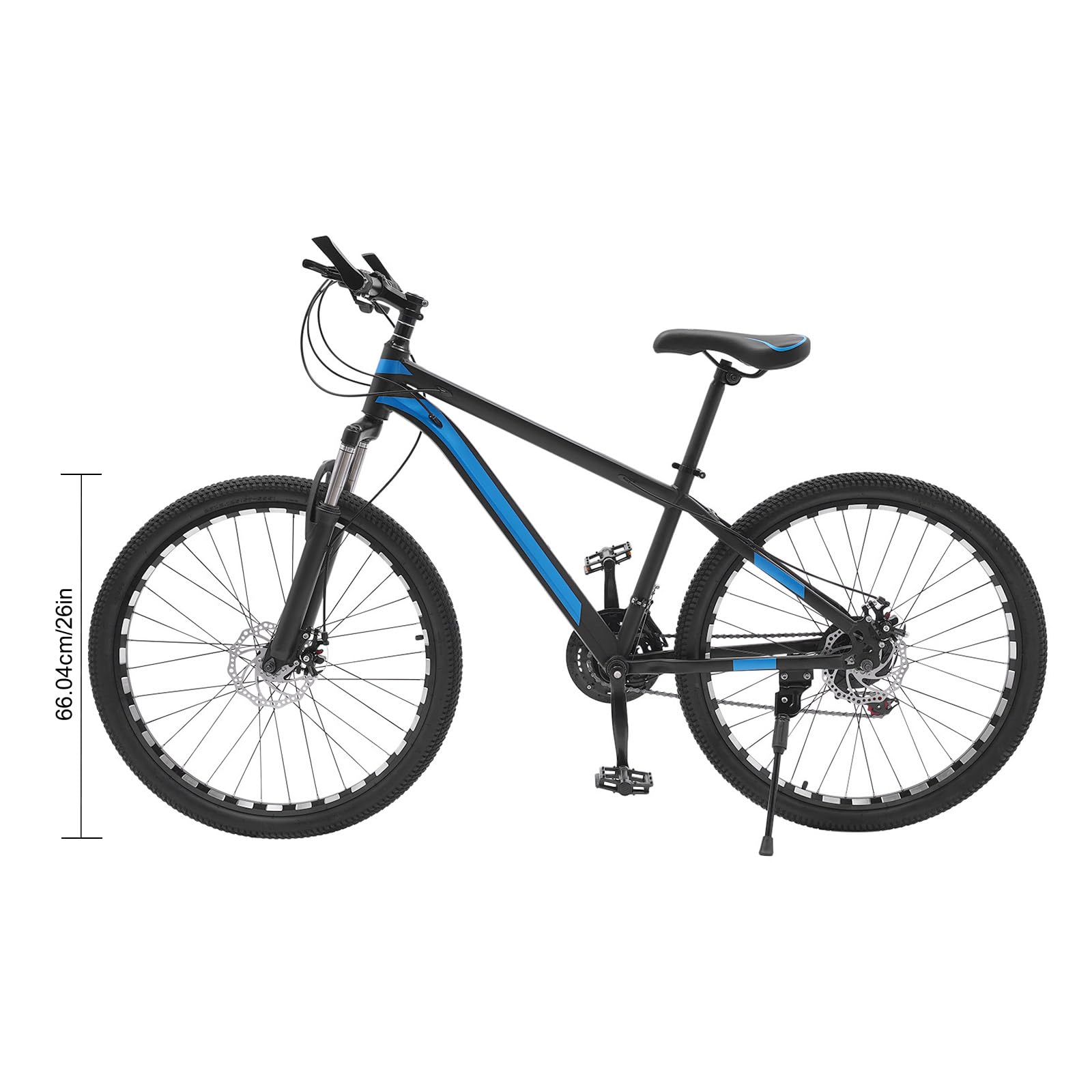 26 Zoll Fahrrad Mountainbike, 21 Gang Mountainbikes City Bike Fahrrad für Mädchen, Jungen, Männer und Frauen Schwarz, Blau