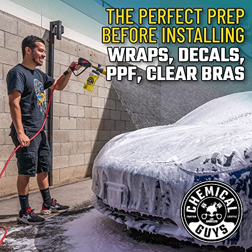 Chemical Guys Cws_803 Clean Slate Deep Surface Cleaning Car Wash Soap, 128 Fl Oz (1 Gallon), Citrus Scent Chenille Premium Scratch-Free Microfiber Wash Mitt #TOP3
