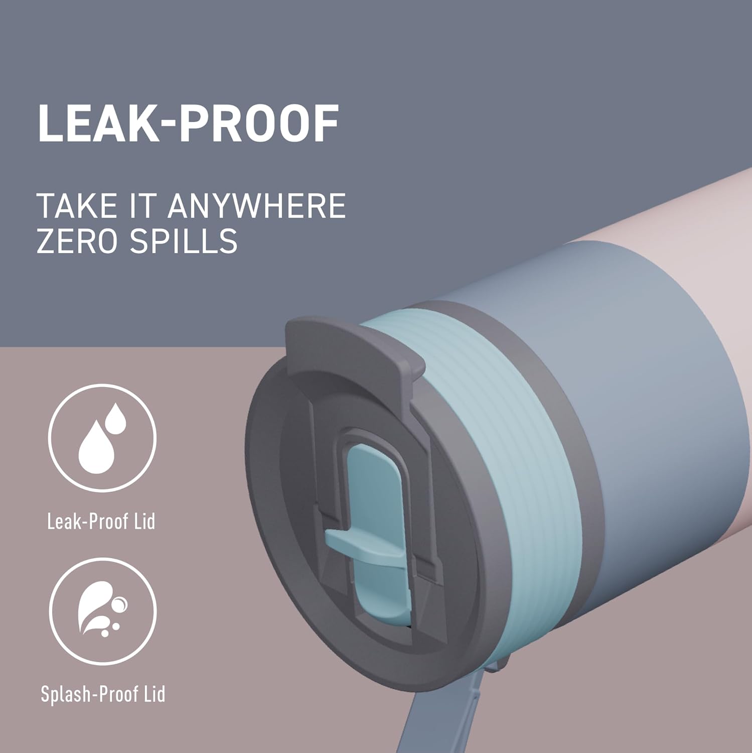 Asobu 20oz Ceramic Lined Insulated Water Bottle for Hot and Cold Drinks with 2-in-1 lid - Durable Travel Bottle with Leak-Proof Lid, Double-Wall Stainless Steel, Keeps Flavors True - Image 7