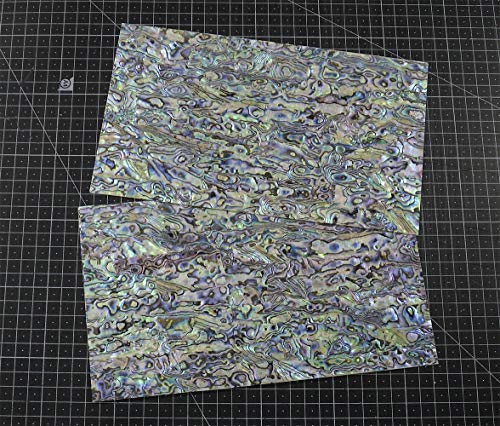 PAUA BLUE (1 pcs) abalone shell inlay veneer 9.5 x 5.5 x 0.006 inch