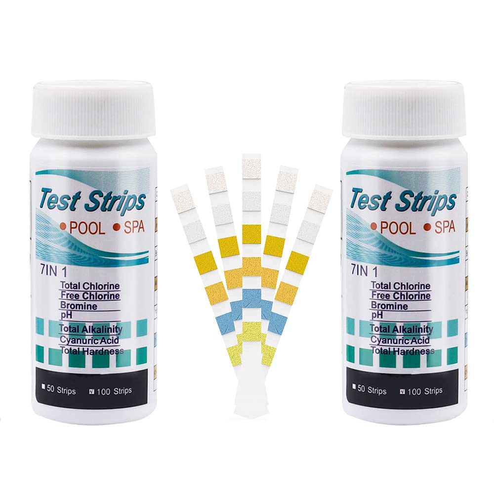 Buy 100pcs 7 in 1 Ph Test Strips, Hot Tub Test Strips,Pool Test Strips