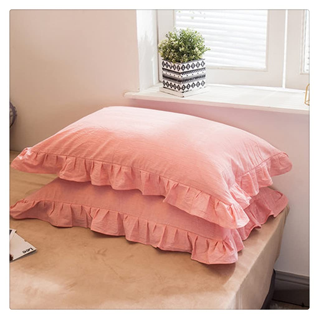 MFJGHU Pillowcases Cotton Lattice Design Home Hotel Bedding Soft Pillow Cover Gift for 48x74cm(Style G)